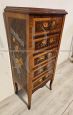 Antique Lombard inlaid chest of drawers