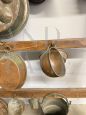 Antique 20th century plate rack with copper objects