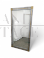Full-length mirror in chromed steel and brass, 1970s