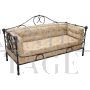 Antique sofa in wrought iron from the late 19th century