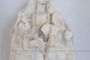 Antique sculpture of Madonna with child in white marble, mid-16th century