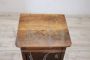 Antique 19th century high bedside table in walnut wood