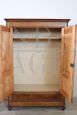 Antique solid poplar wood wardrobe, mid-19th century