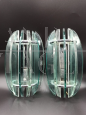 Pair of vintage 70s Veca glass sconces