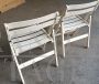 Pair of folding chairs by F.lli Reguitti in white wood