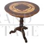 Finely inlaid antique living room table, mid 19th century
