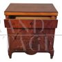Empire dresser in mahogany feather with three drawers, mid 19th century