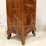 Antique Directoire bedside table cabinet in walnut, Italy 18th century