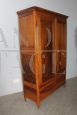 Antique walnut wardrobe or pantry cabinet from the late 18th century