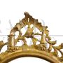 Antique-style gilded wooden shaped mirror