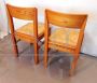 2 80's kitchen chairs with straw seat