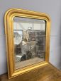 Antique gilded countertop mirror from the 19th century