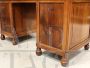 Antique Louis Philippe desk in walnut with drawers, 19th century Italy