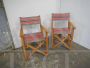 Pair of vintage folding garden chairs, Italy 1970s