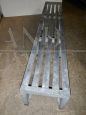 Outdoor bench in galvanized metal, 1970s