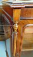 Antique walnut display cabinet from the end of the 19th century