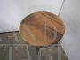 Pair of industrial stools in walnut, 1950s