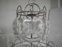 Mangiarotti chandelier for Vistosi in white Murano glass, 1960s
