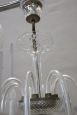 Vintage Murano glass chandelier with 8 lights, 1980s
