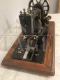 Antique Clemens Müller sewing machine from the late 19th century with mother of pearl