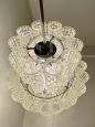 Large chandelier by Toni Zuccheri for Venini with worked Murano glass tubes