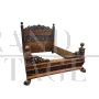 Antique carved wooden double bed