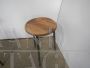 Pair of industrial stools in walnut, 1950s