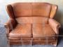 French vintage club sofa and armchairs