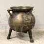 Decorated bronze vase, Italy 19th century