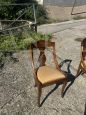 Set of 6 Palladian walnut chairs with neoclassical inlays