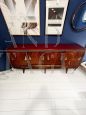 Italian sideboard with burgundy glass top, 1960s