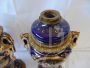 Pair of Victorian Hinks & Son vases ex oil lamps