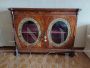Antique Victorian sideboard with two glass doors