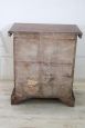 Antique solid walnut bedside table from the 18th century