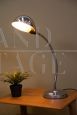 Articulated industrial table lamp in satin metal