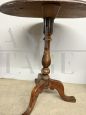 Antique Louis Philippe era oval walnut side table