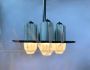 Vintage glass chandelier from Fidenza Vetraria