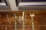 Set of large decorative brass cutlery, Italy 1950s
