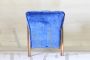Art deco armchair in blue velvet from the 1940s