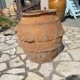 Large antique terracotta outdoor vase, 18th century