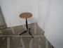 Fixed round vintage three-legged stool, 1960s
