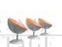 Set of 3 Space Age style swivel ball chairs, Italy 1970s