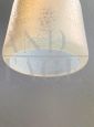 Pendant lamp in white Murano glass attributed to Venini