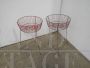 Pair of vintage red metal shop display baskets, 1960s                            