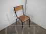 Black Mullca chair with light wood seat, 1960s