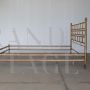 Sculptural bed by Luciano Frigerio in brass