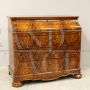Antique Louis Philippe walnut briar dresser with drop-down desk    