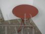 1940s red iron garden table                            