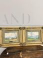 Pair of paintings signed Sarinè from the early 1900s with French landscapes                            