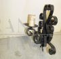 Set of five vintage wrought iron wall lights